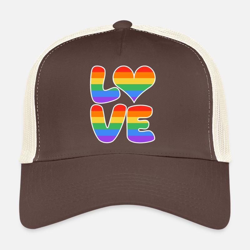 Regenbogenliebe Herzdesign Trucker Cap