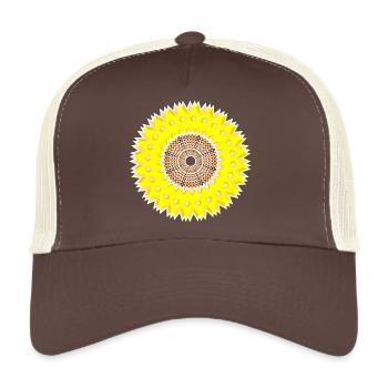 Sunflower Mandala - Trucker Cap - brown/beige - Front