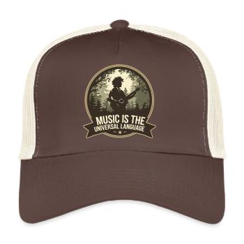 Music is the universal language - Trucker Cap - brown/beige - Front