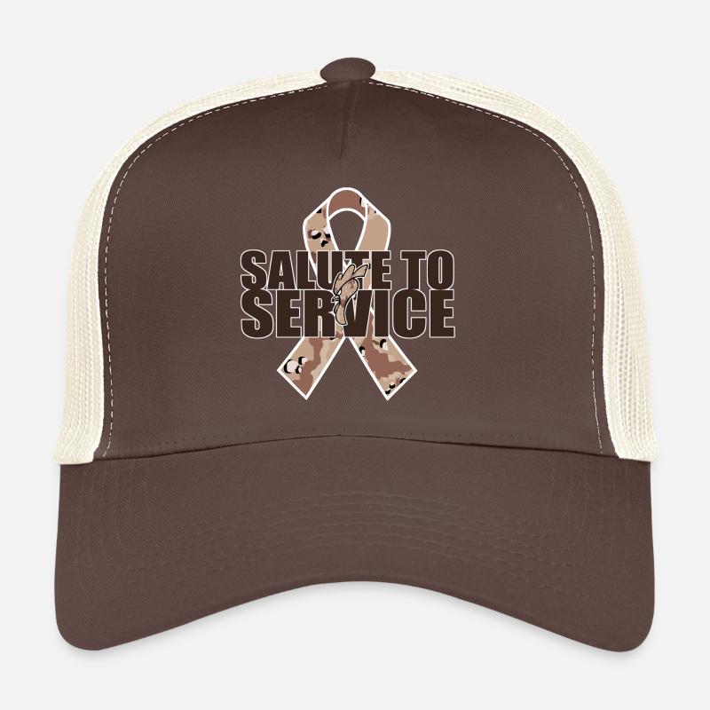 Salute To Service - Trucker Cap - Braun/Beige