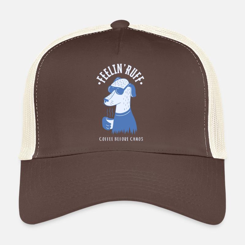 Feelin' Ruff – Le café avant le chaos - Casquette trucker - marron/beige