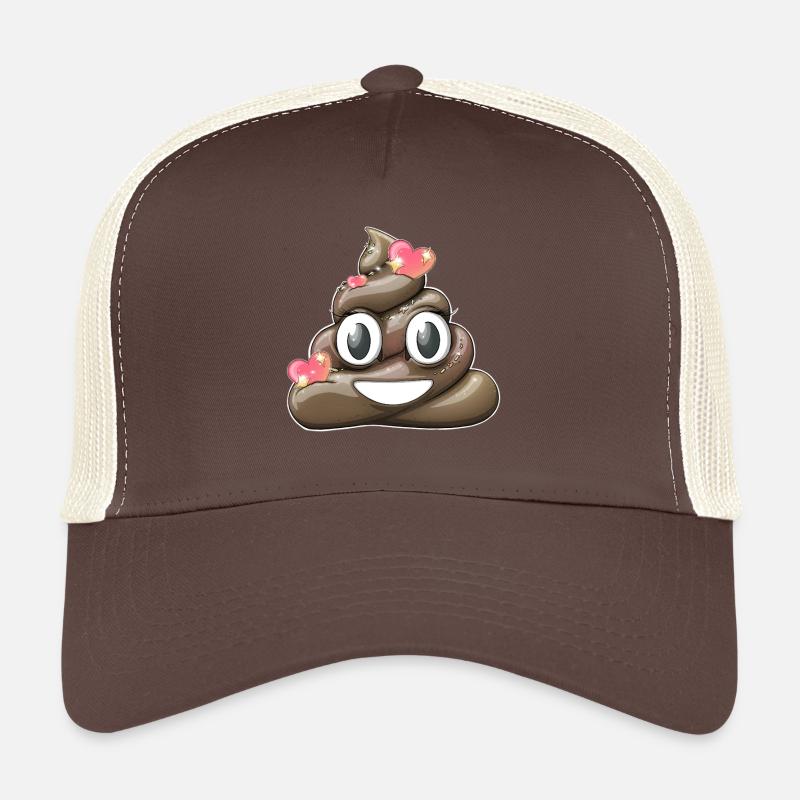 Conception ludique de caca heureux - Casquette trucker - marron/beige