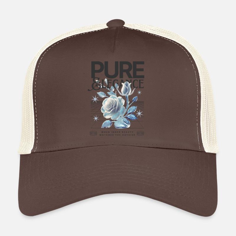 Pure & Elegance – Cyber-Rose Aesthetics Trucker Cap