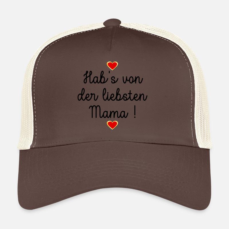Muttertag Herz - Trucker Cap - Braun/Beige
