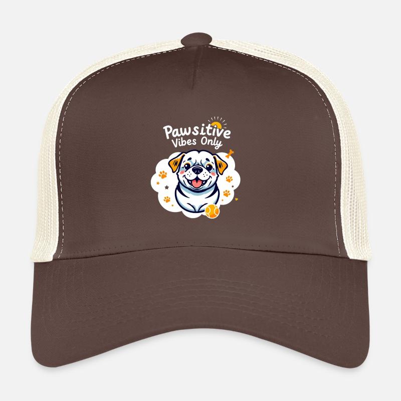 Nur Pawsitive Vibes - Trucker Cap - Braun/Beige