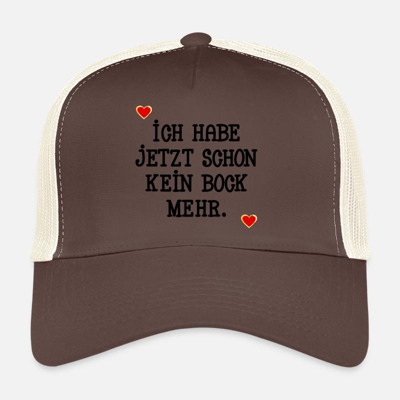 MOTIVATION KEIN BOCK - Trucker Cap - Braun/Beige