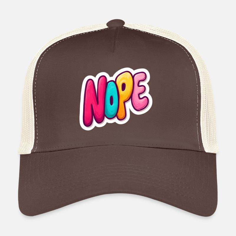 Nope - Trucker Cap - Braun/Beige