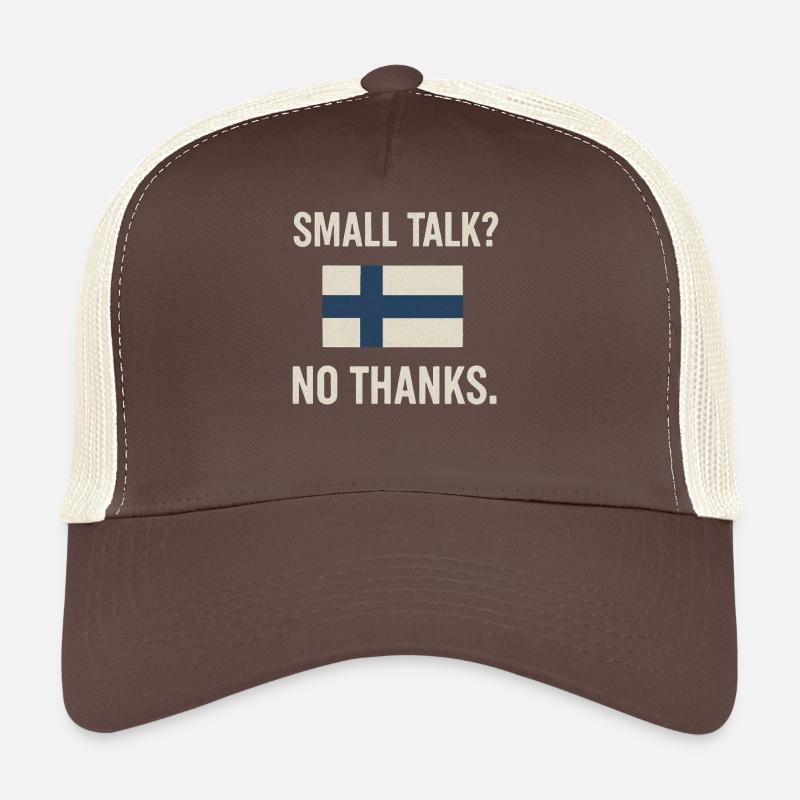 Drapeau de la Finlande. Papotage - Casquette trucker  - marron/beige