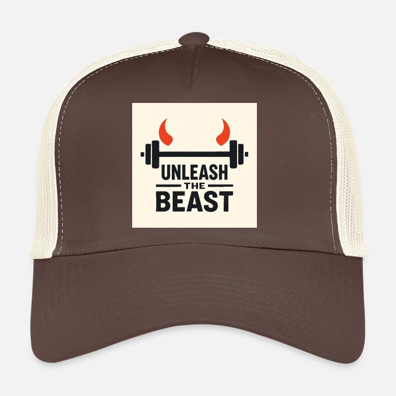 Expression Puissante de Force et Détermination - Casquette trucker  - marron/beige