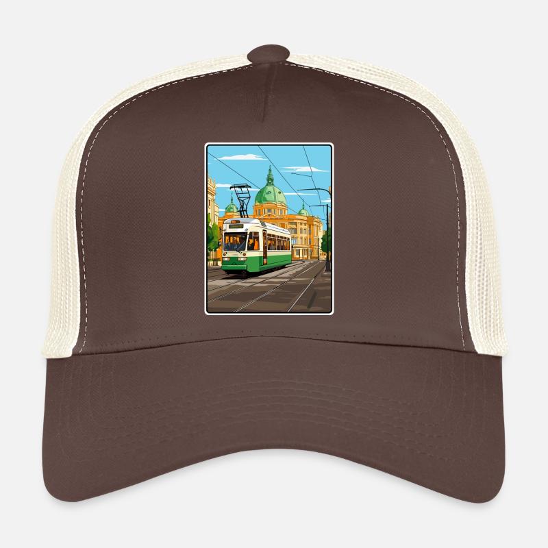 Sofia Bulgarie Tramway historique Paysage urbain élégant Casquette trucker 