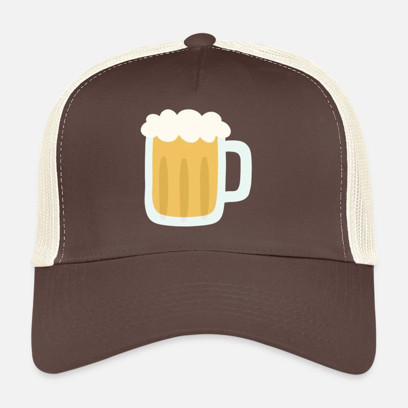Illustration de chope de bière mousseuse Casquette trucker 