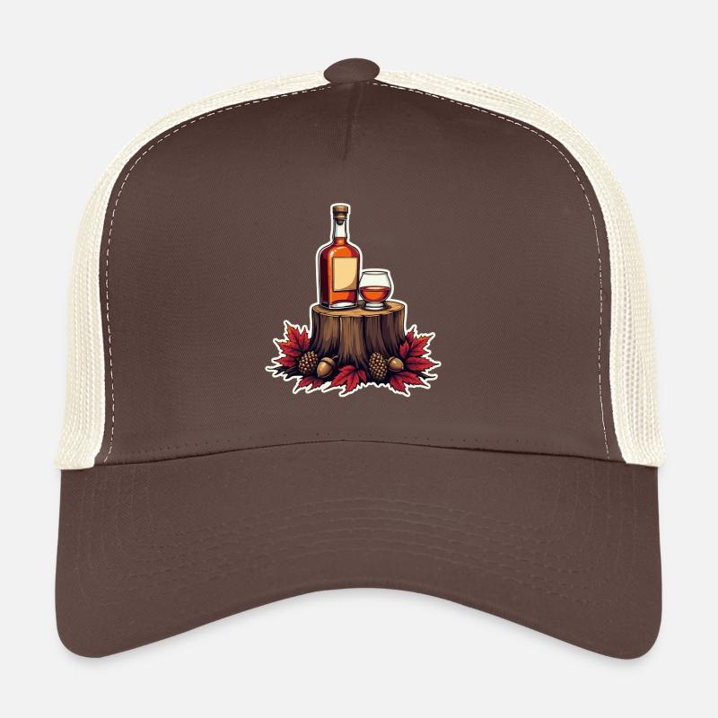 Autumn Whiskey on Stump Trucker Cap