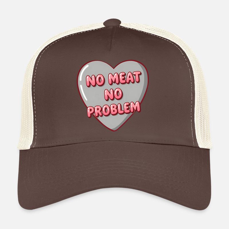 Bubble Heart – Pas de viande, pas de problème Casquette trucker 