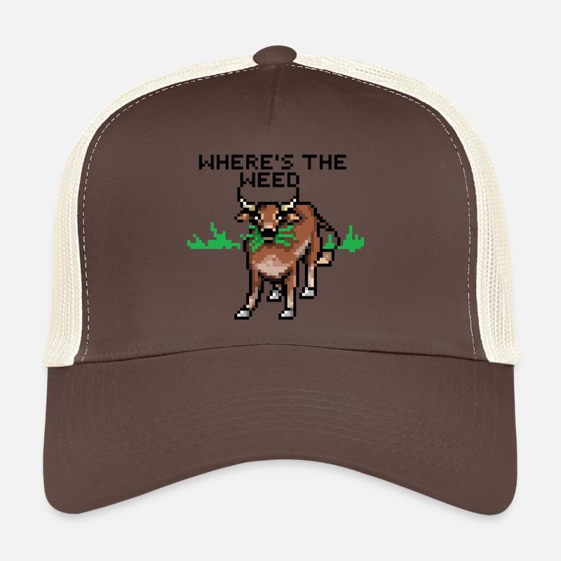 pixelart cow Trucker Cap