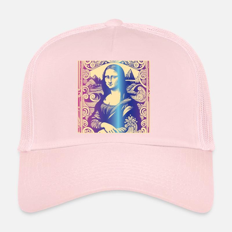 Frau Portrait mona lisa regenbogen modern paris Trucker Cap
