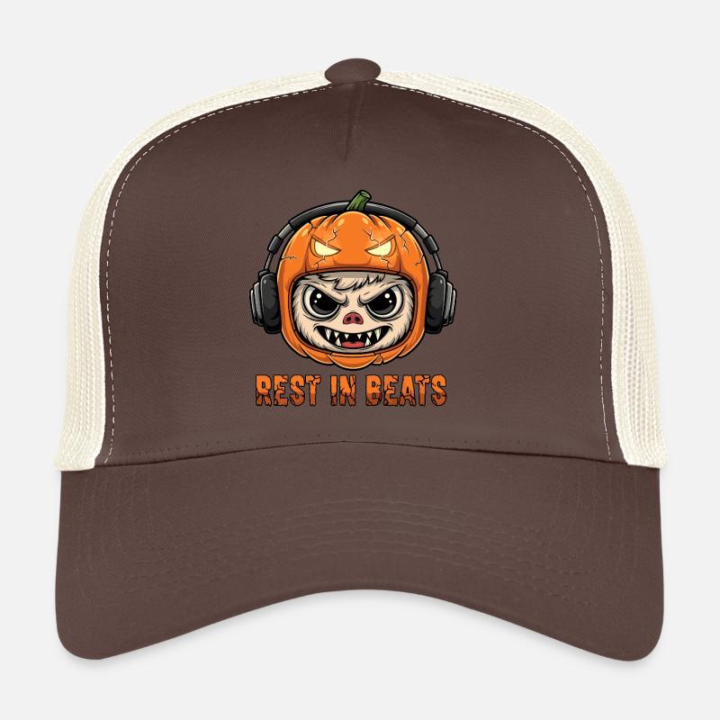 Pumpkin DJ Monkey Rest Beats Trucker Cap