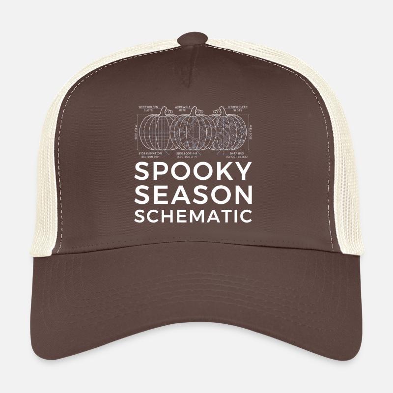 Schéma de saison effrayante, Ingénieur Halloween tshirt Casquette trucker 