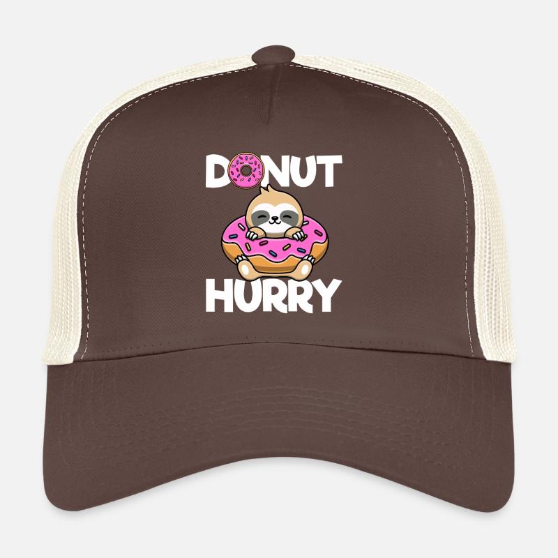 Donut Hurry Sloth Doughnut Trucker Cap