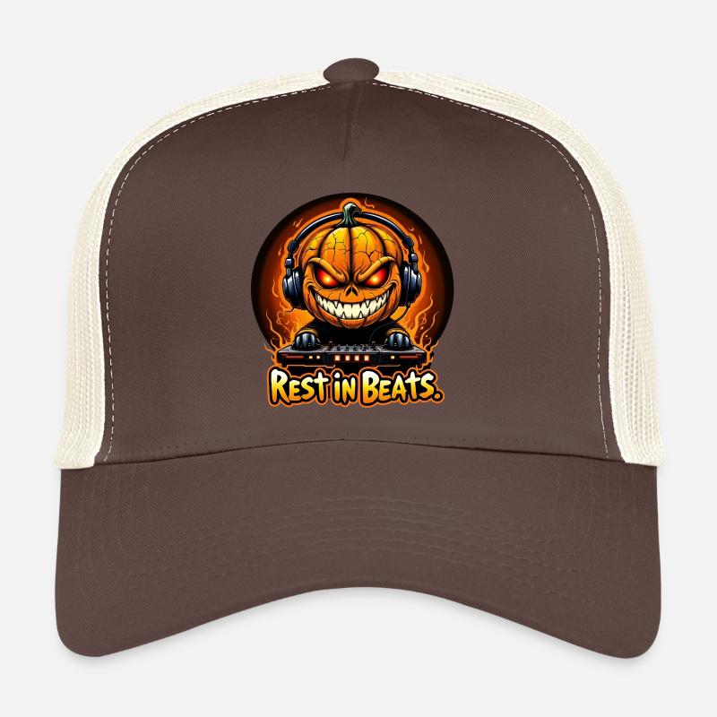 Rest in Beats Pumpkin DJ Trucker Cap