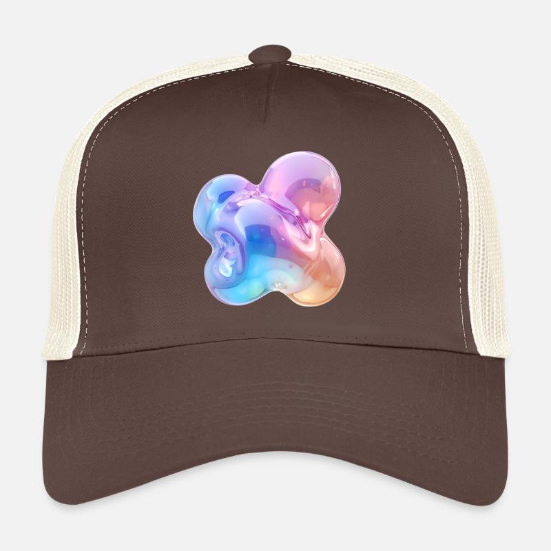 Glossy Pastel Abstract Bubble Design Trucker Cap