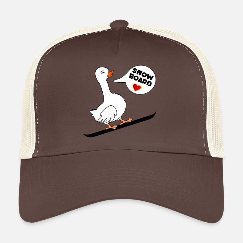WINTER GOOSE SNOWBOARD LOVE Trucker Cap