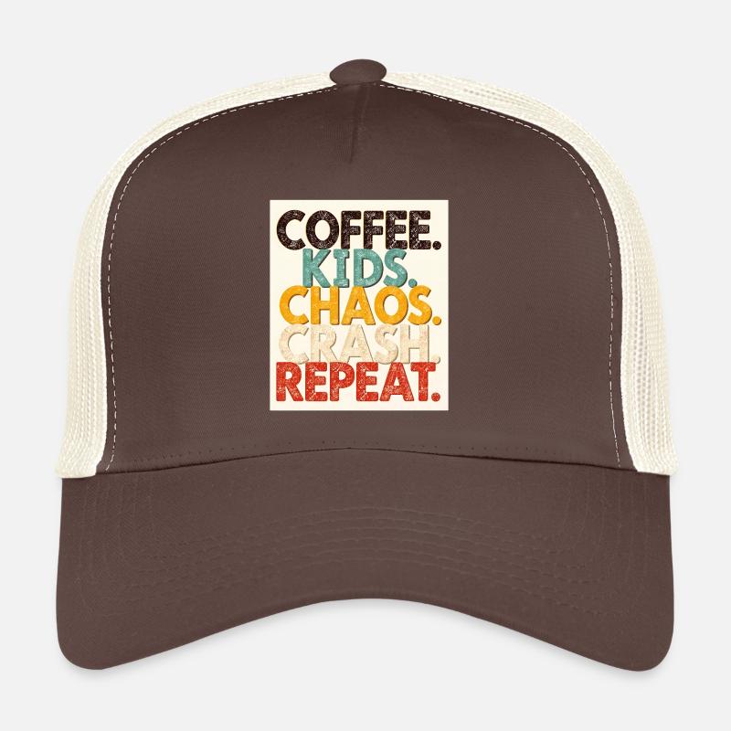 Café Enfants Chaos Crash Répéter Casquette trucker 