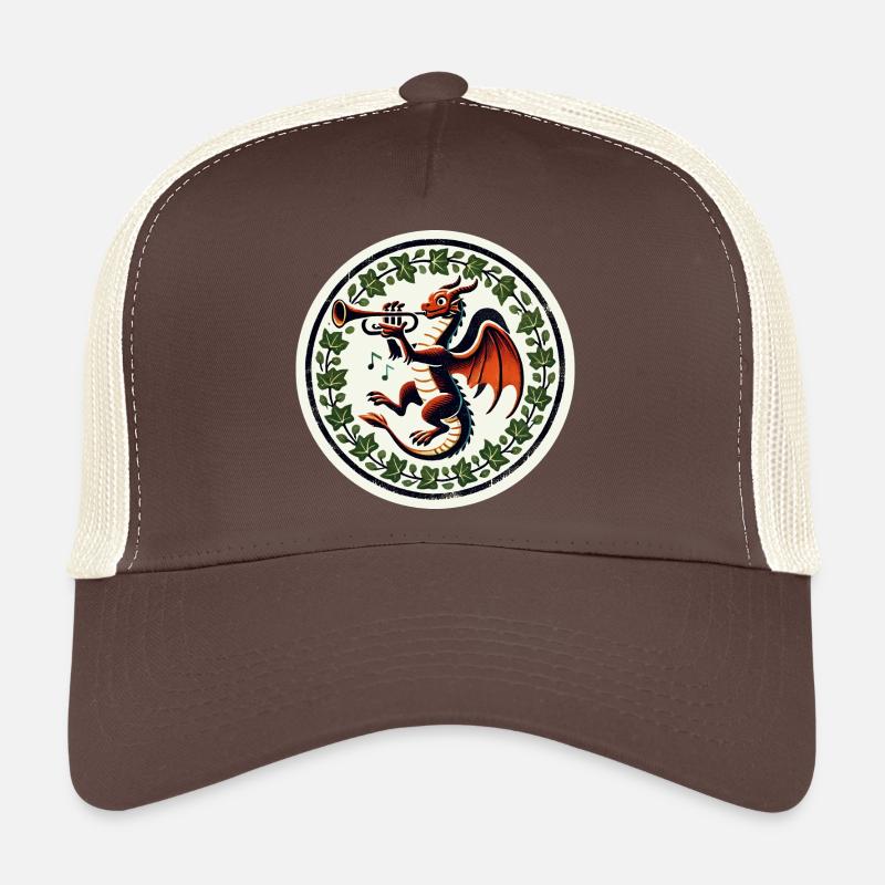Trompetendrache im Efeukranz Trucker Cap