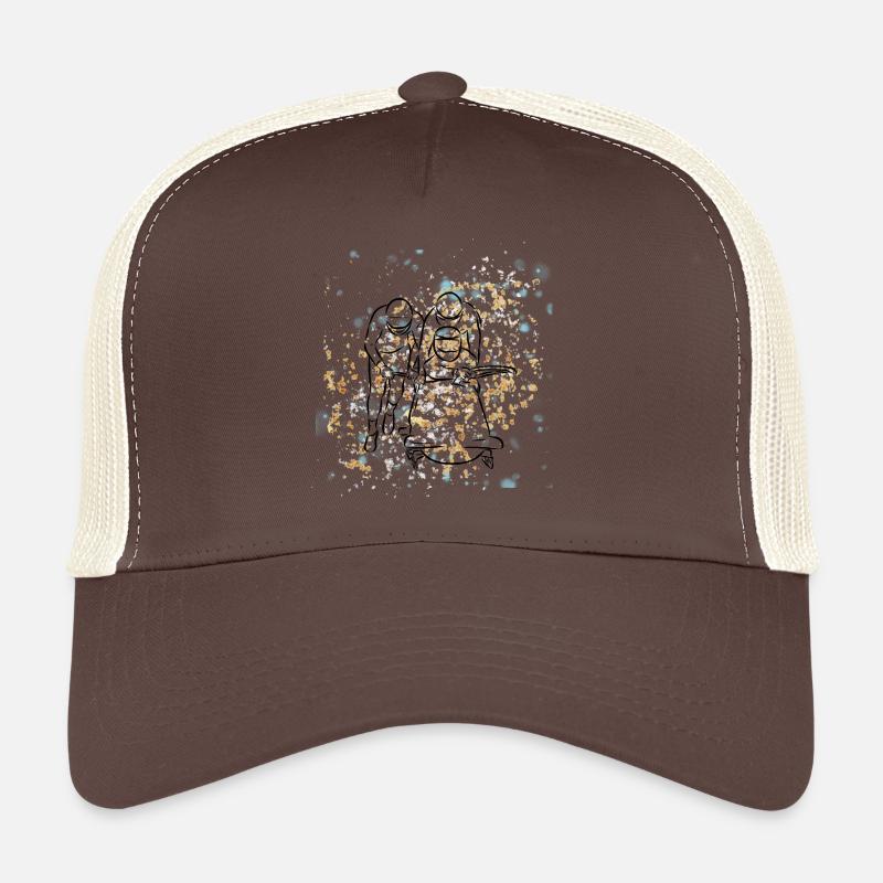 bobsleigh bleu doré Casquette trucker 