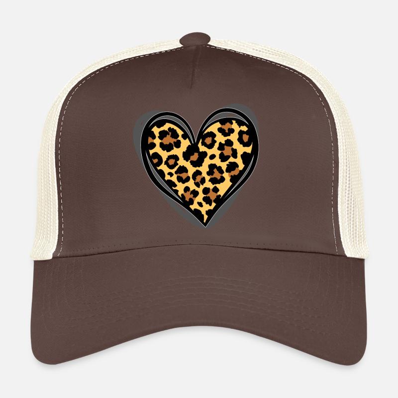 Heart Leopard Animal Print Modegeschenk – trendiges Geschenk Trucker Cap