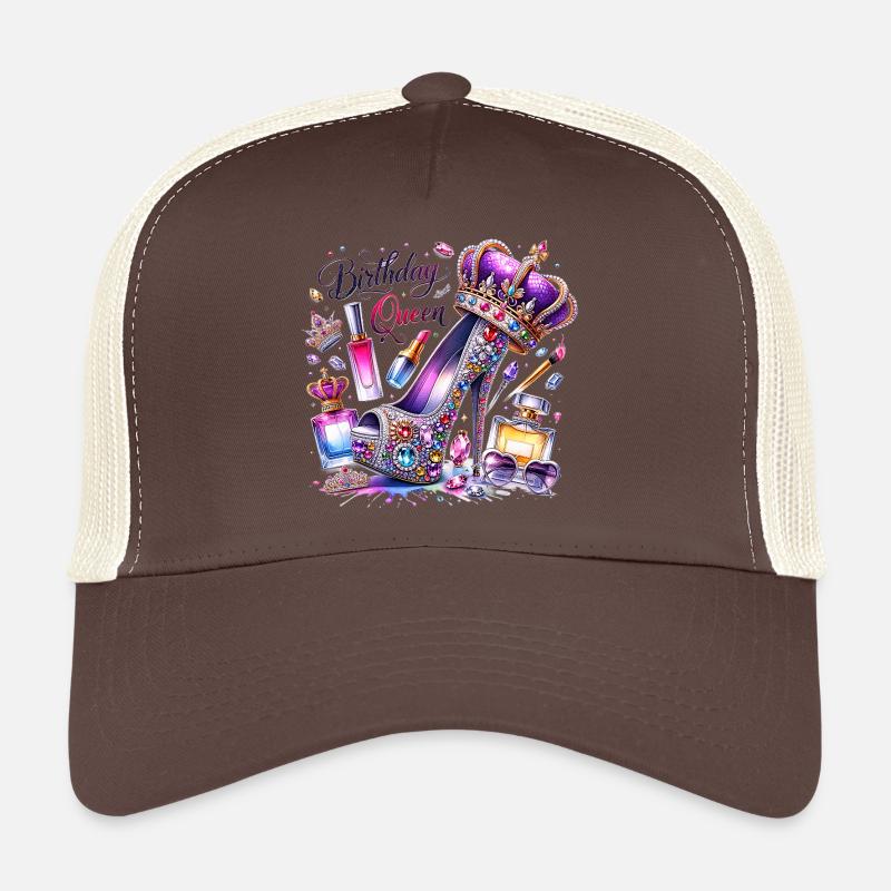 Birthday Queen High Heel Krone Glitzer Geburtstag Trucker Cap