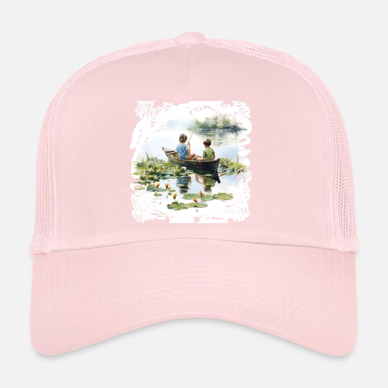 Souvenirs d’enfance Excursion en bateau à l’étang aux nénuphars Casquette trucker 