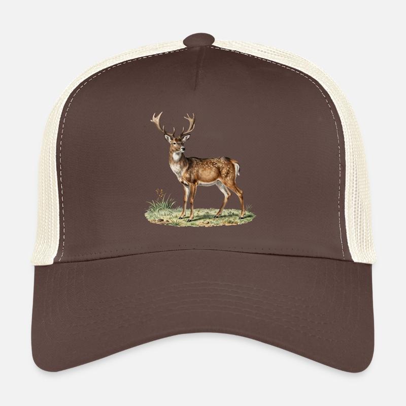 Chevreuil aquarelle nature Casquette trucker 