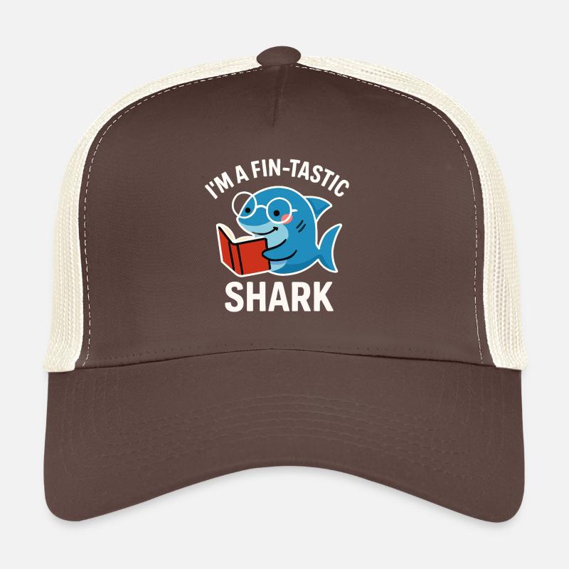 Fin-Tastic Shark liest Buch Trucker Cap