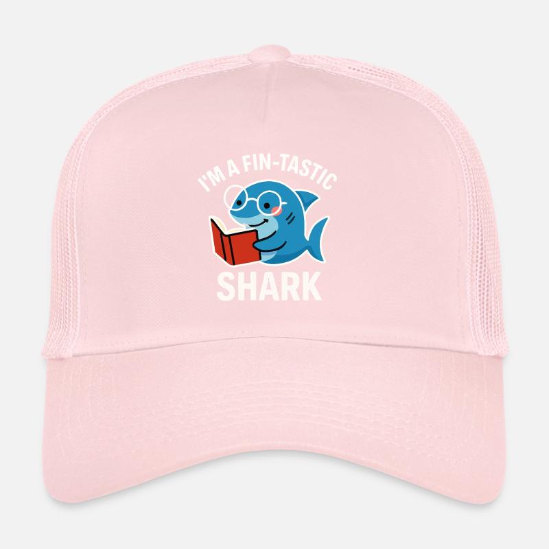 Fin-Tastic Shark lit un livre Casquette trucker 