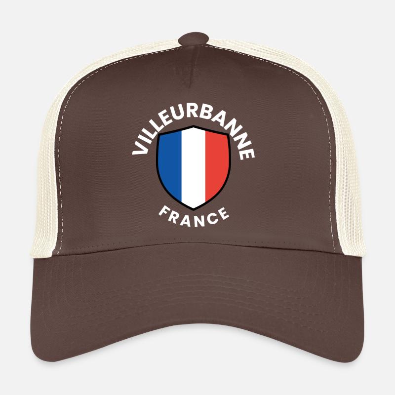 French Flag Shield Design Trucker Cap