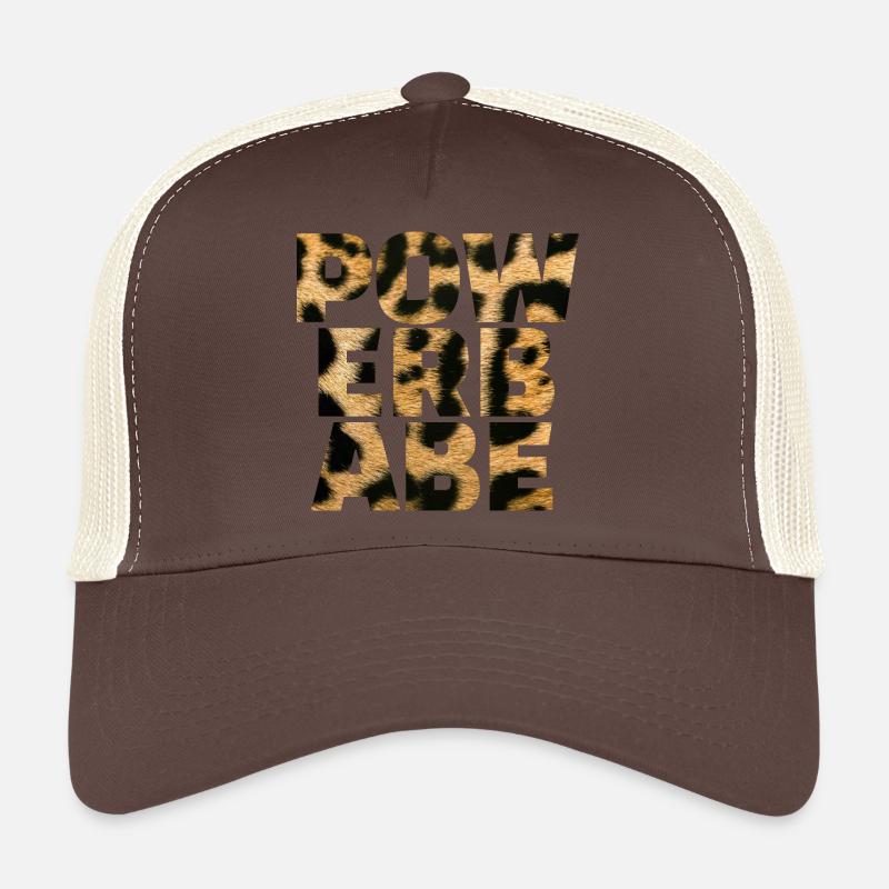 Power Babe Leopard Statement - Trucker Cap - Braun/Beige