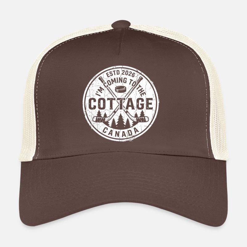 Rustic Cottage Canada Hockey Estd 2026 Design Casquette trucker 