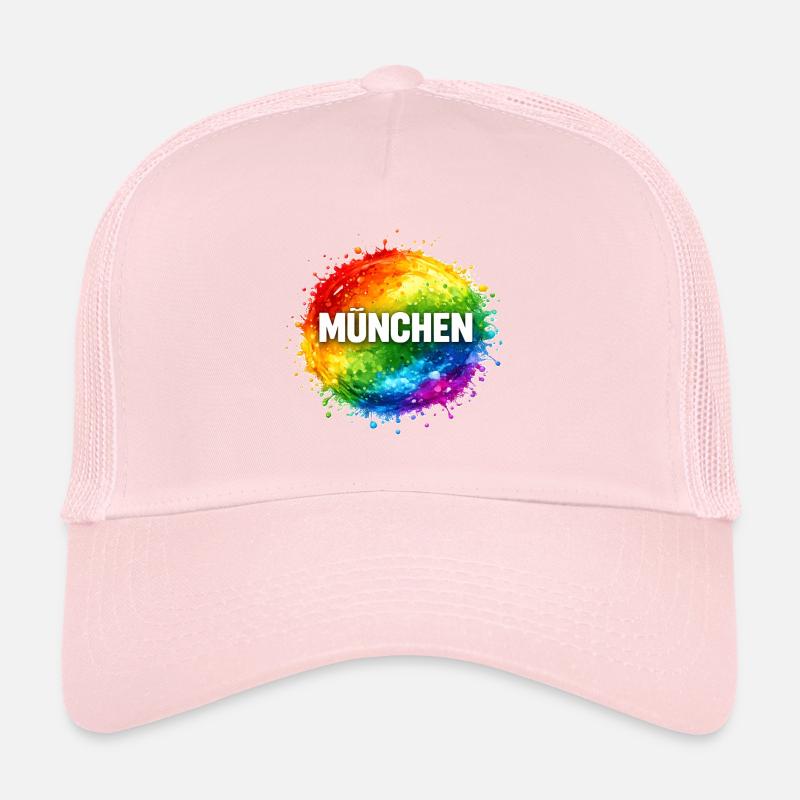 Des éclaboussures colorées sur Munich Casquette trucker 