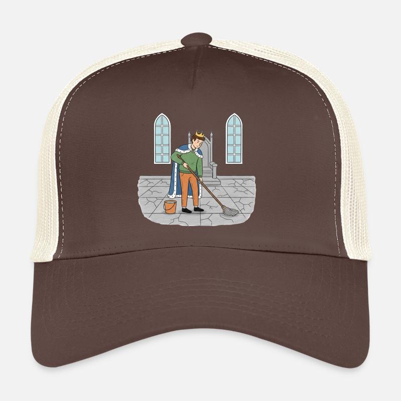 Roi Nettoie le Château Casquette trucker 