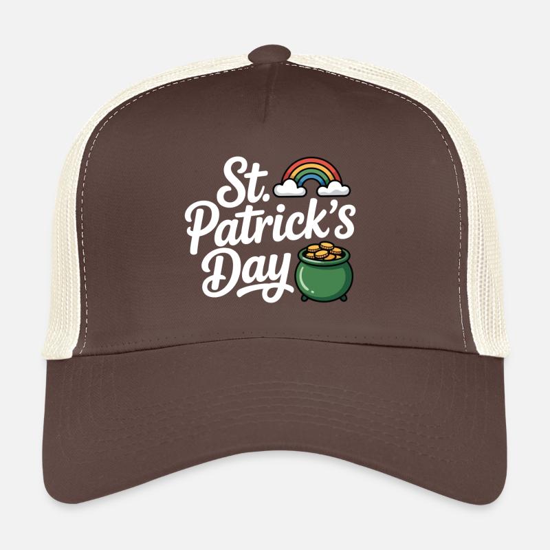 Glückstopf aus Gold & Regenbogen – St. Patrick's Day Fe Trucker Cap