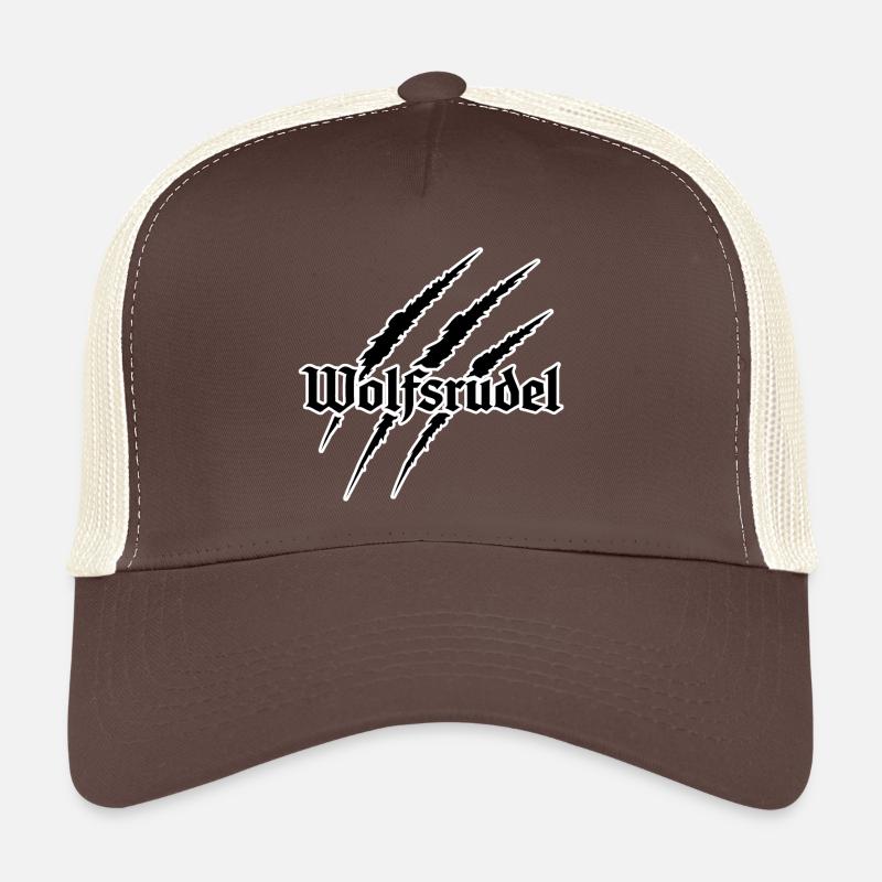 Wolf Claw Gothic Font Logo Trucker Cap