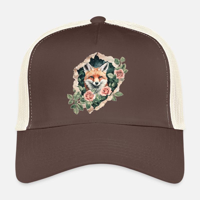 Fuchs mit Rosen Vintage Trucker Cap