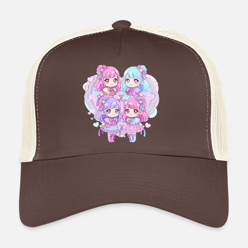 Pastell Kawaii Quartett Trucker Cap