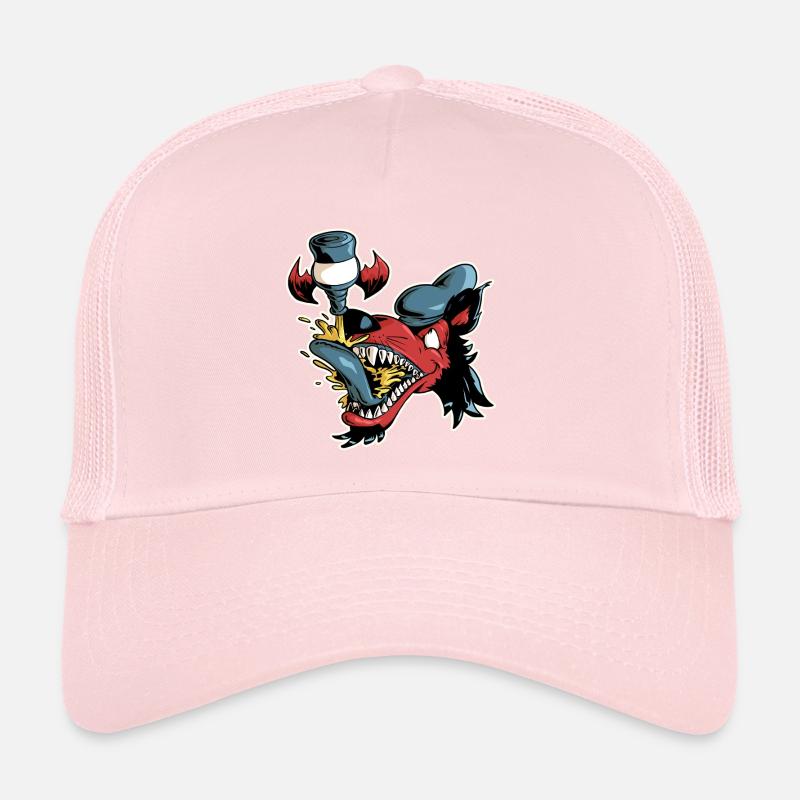 Loup et bière volante Casquette trucker 