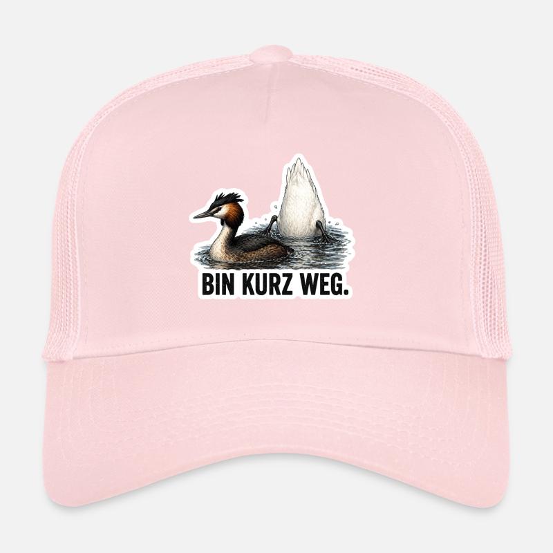 Bin kurz weg – Vogel Motiv Trucker Cap