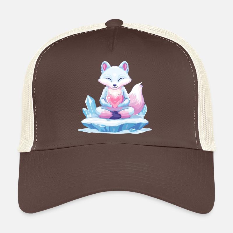Pastell-Eisfuchs mit Herz Trucker Cap