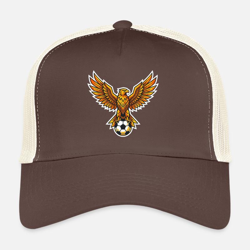 Flame phoenix with ball - Trucker Cap - brown/beige