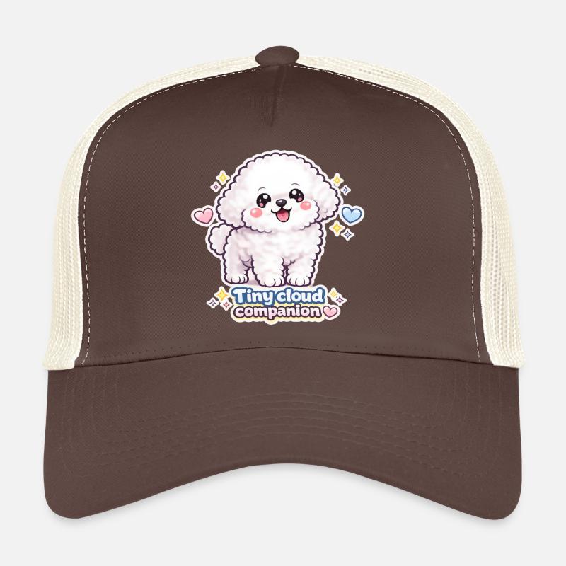 Cuddly Cloud Dog – Tiny Cloud Companion - Trucker Cap - brown/beige