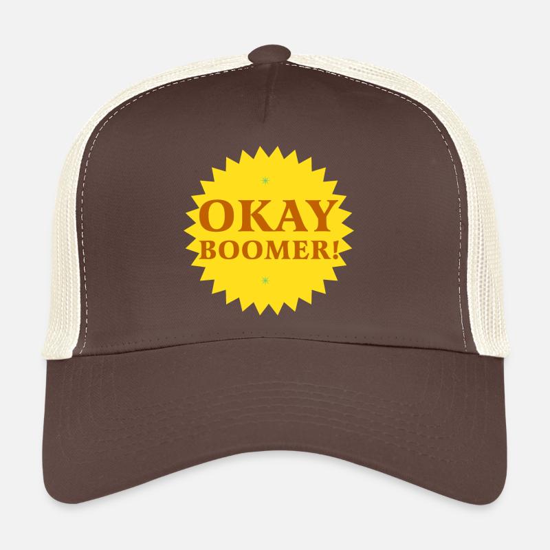 Okay boomer! - Trucker Cap - Braun/Beige