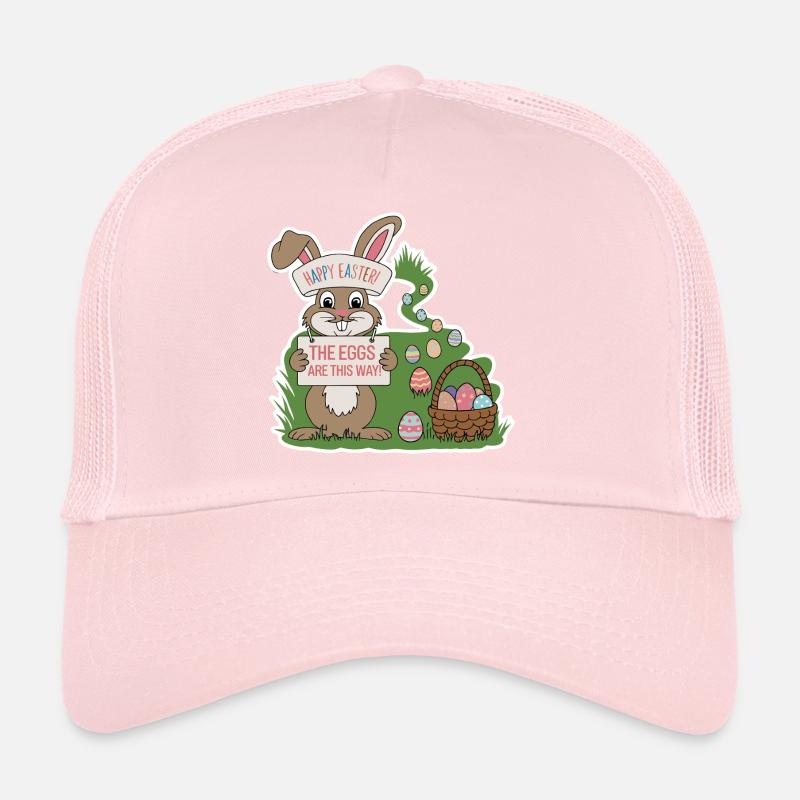 Easter bunny with colorful eggs Trucker Cap